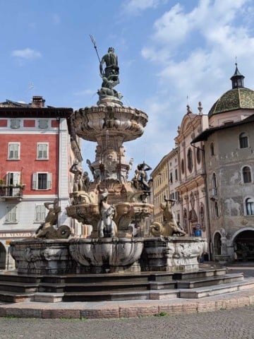 fountain of neptune in piazza duomo, Trento Italy