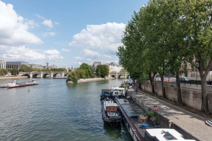 view of the left bank of the Seine in Paris