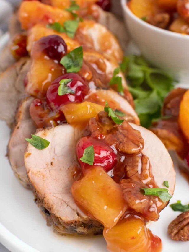 PEPPERED PORK LOIN WITH A SWEET CHILI PECAN-FRUIT SAUCE STORY - Chef Dennis