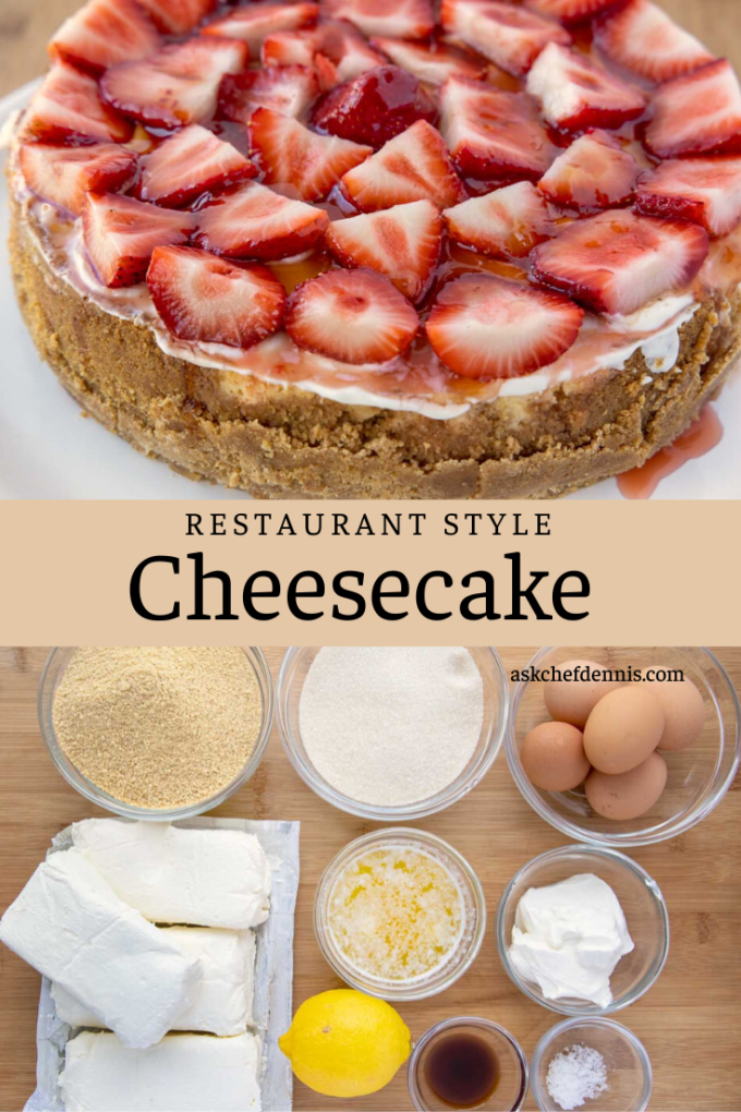 Pinterest image for cheesecake