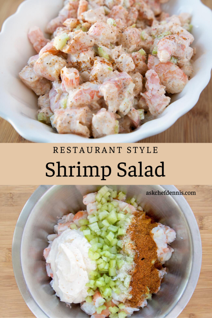 Pinterest image for shrimp salad