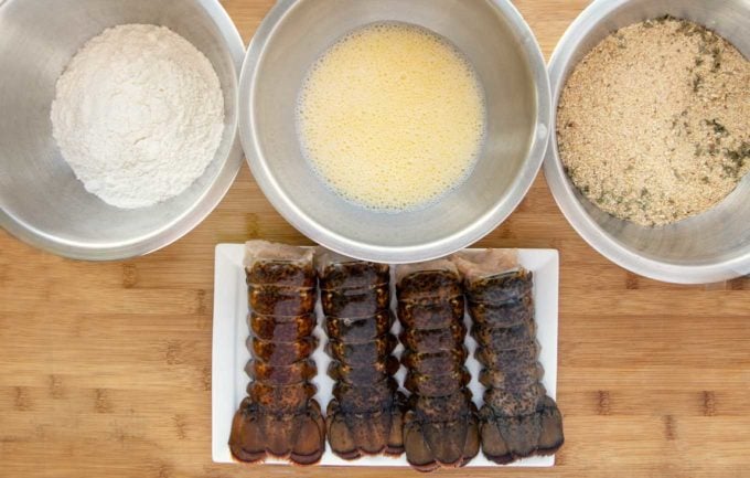 ingredients to make fried lobster tails