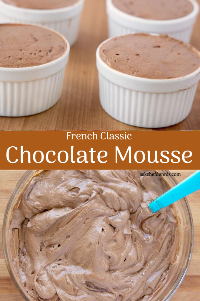 Pinterest image for Classical French Chocolate Mousse