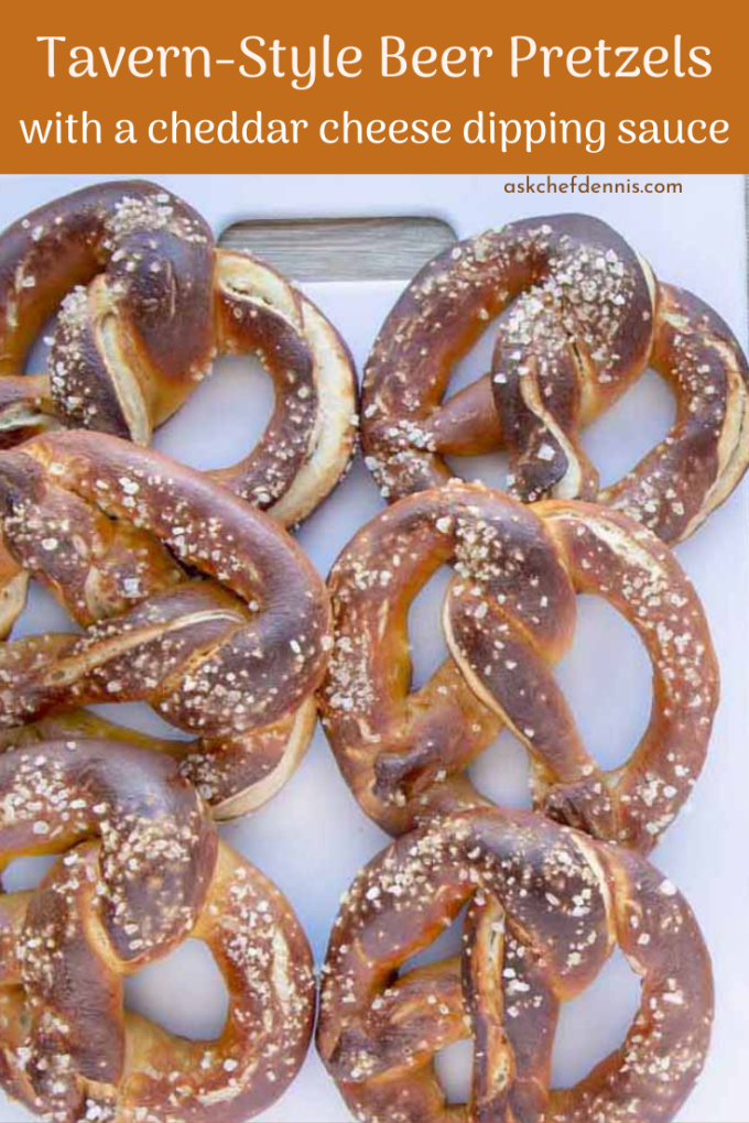 pinterest image for beer pretzels
