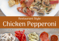 Pinterest image for chicken pepperoni