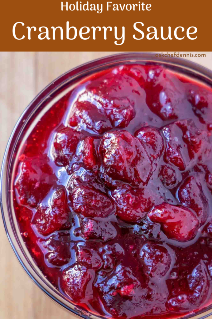 Pinterest image for cranberry sauce