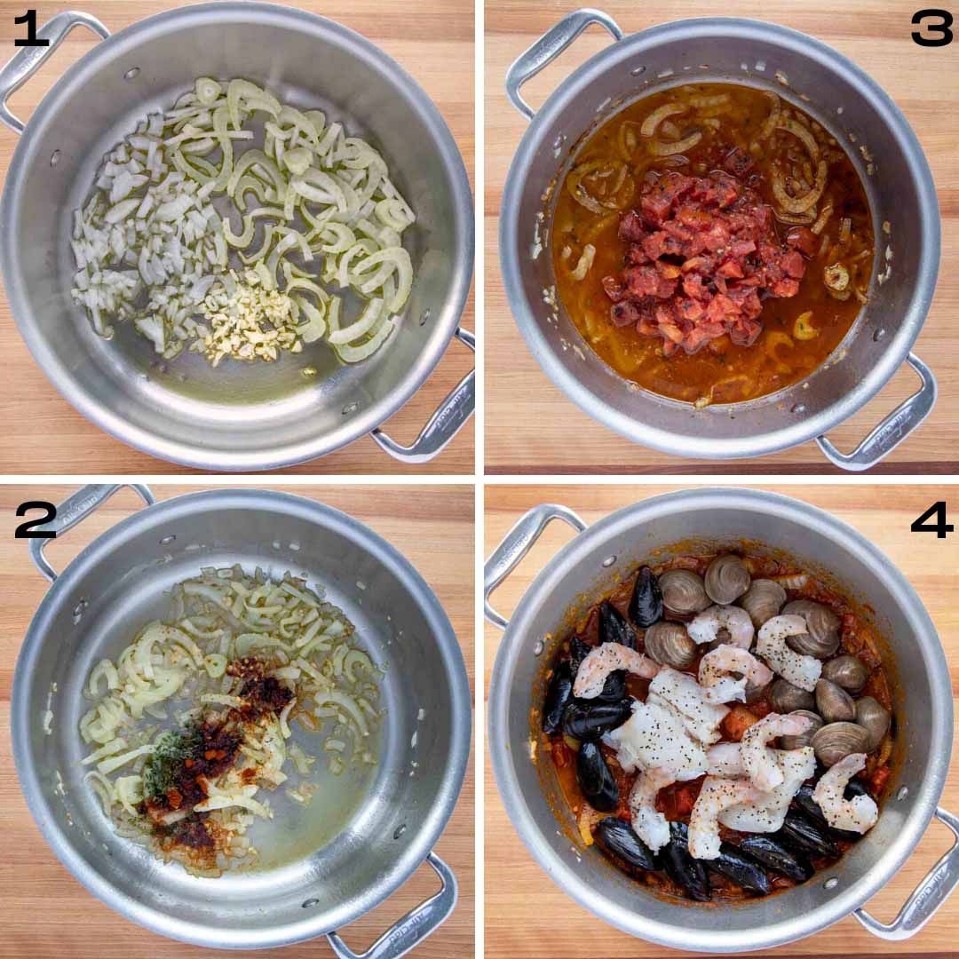 collage of images showing how to make recipe