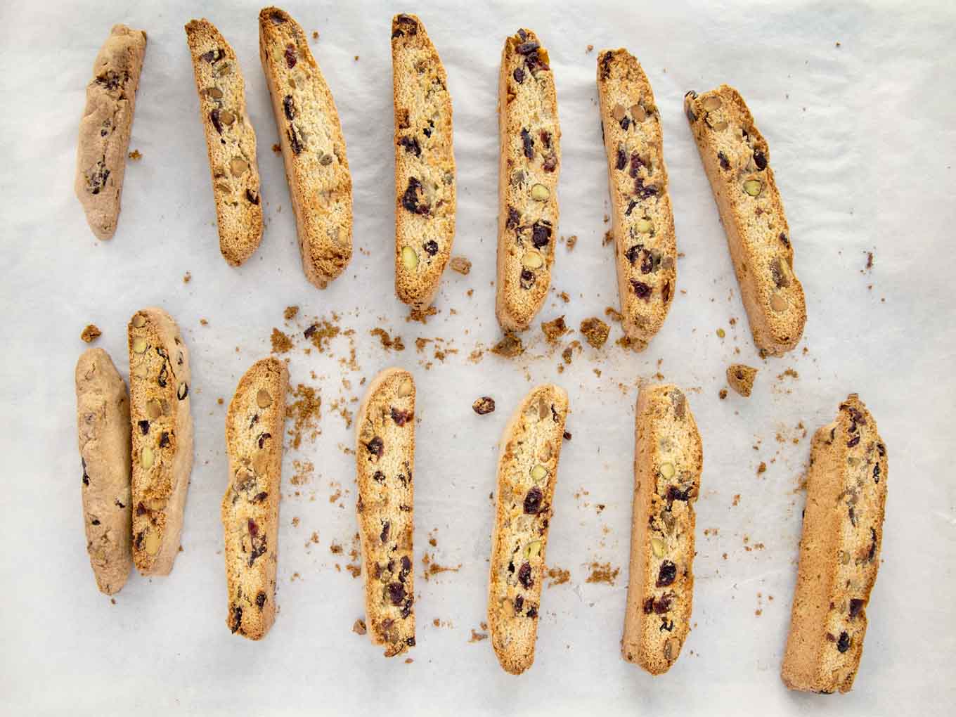 fully cooked biscotti on sheet pan