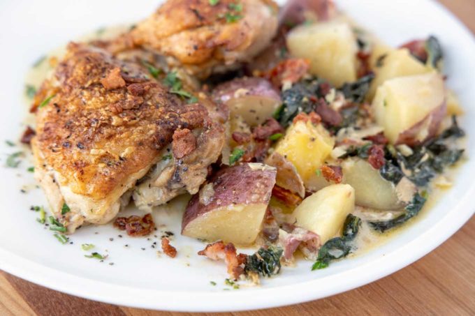 Rustic Creamy Tuscan Chicken and Potatoes - Chef Dennis