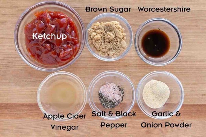 Ingredients to make the glaze.