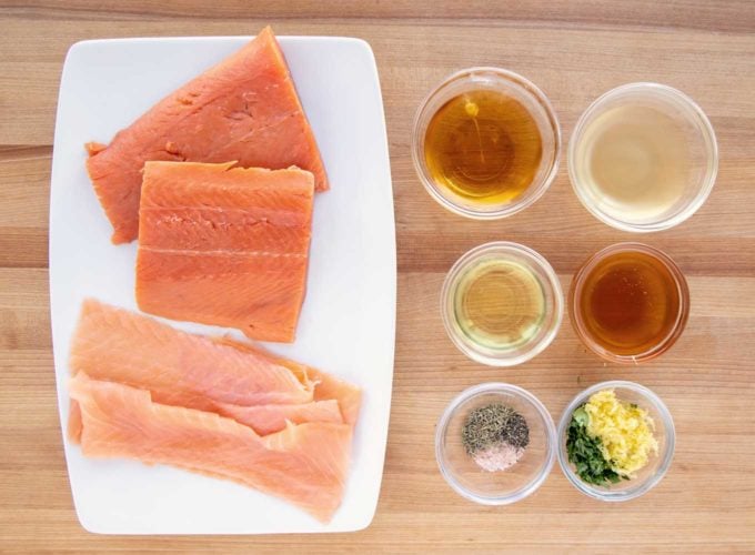 ingredients to make Irish Whiskey Salmon