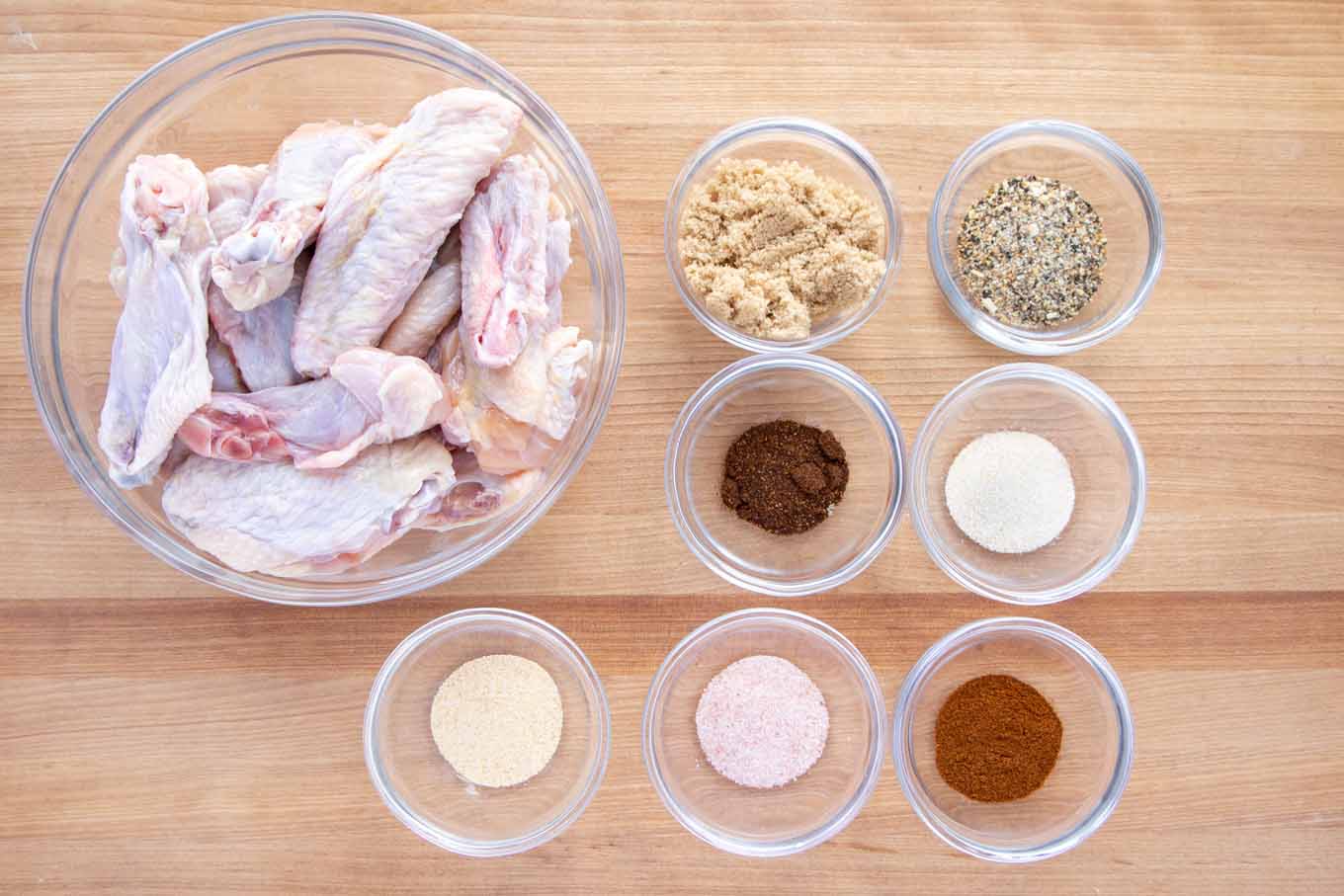 overhead view of ingredients to make recipe