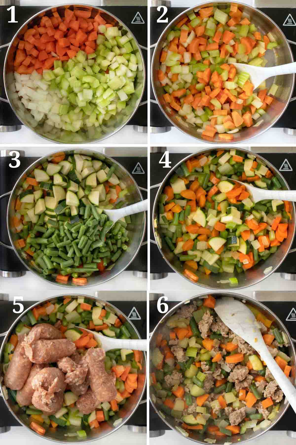 Collage showing how to start recipe.