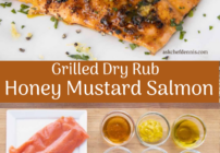 pinterest image for honey mustard salmon