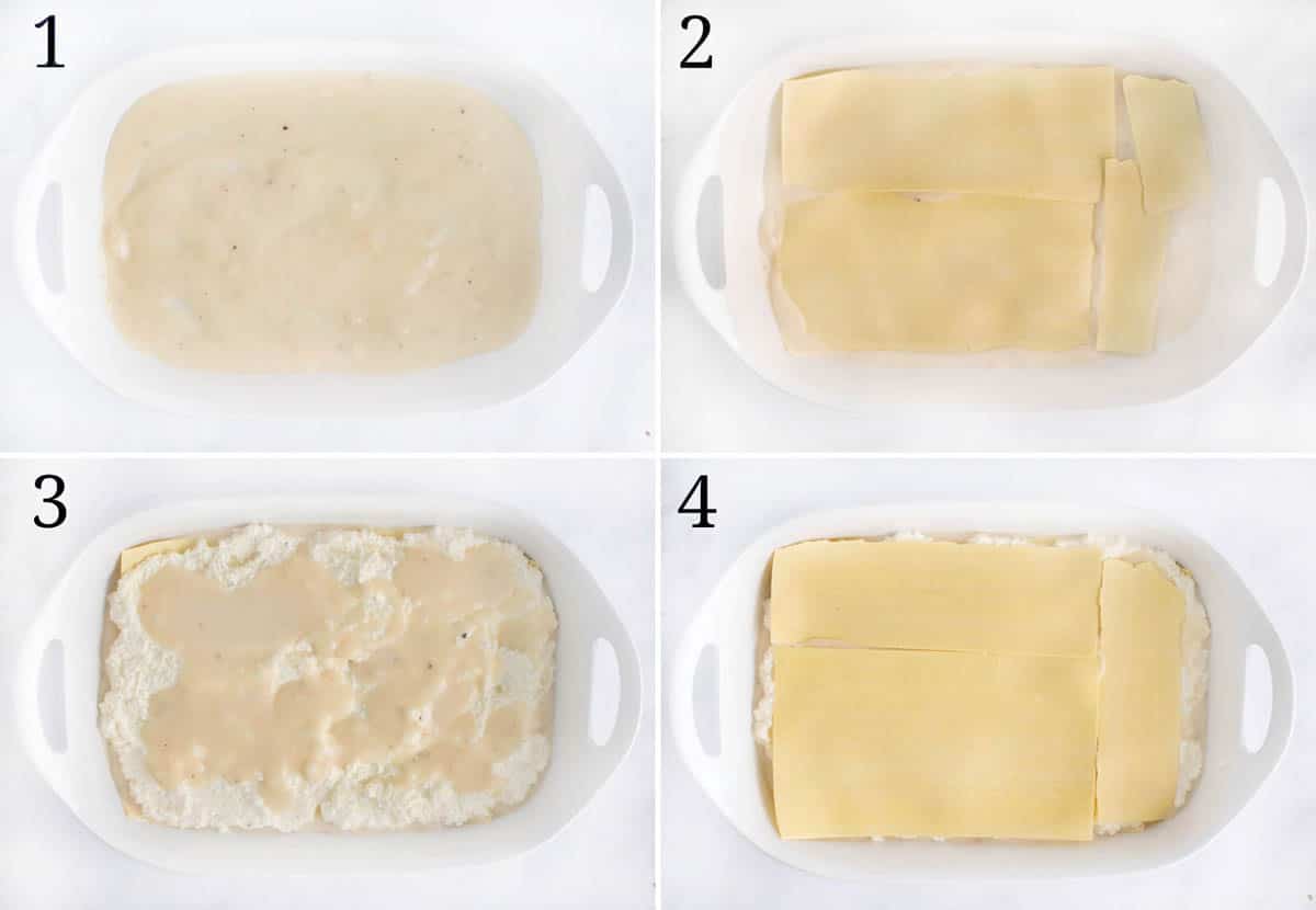 collage showing hot to assemble recipe