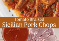 Pinterest image for Sicilian pork chops