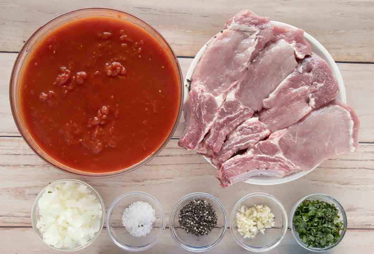 ingredients to make Sicilian Pork Chops