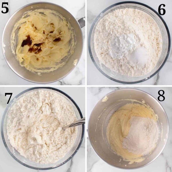 the next four images showing how to make the yellow cake