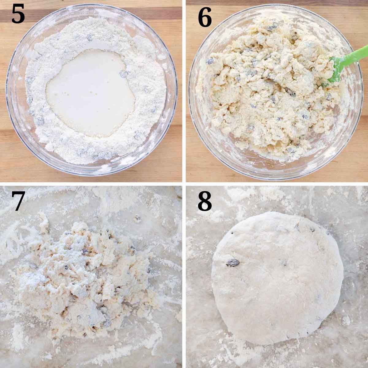 images showing how to finish making irish soda bread
