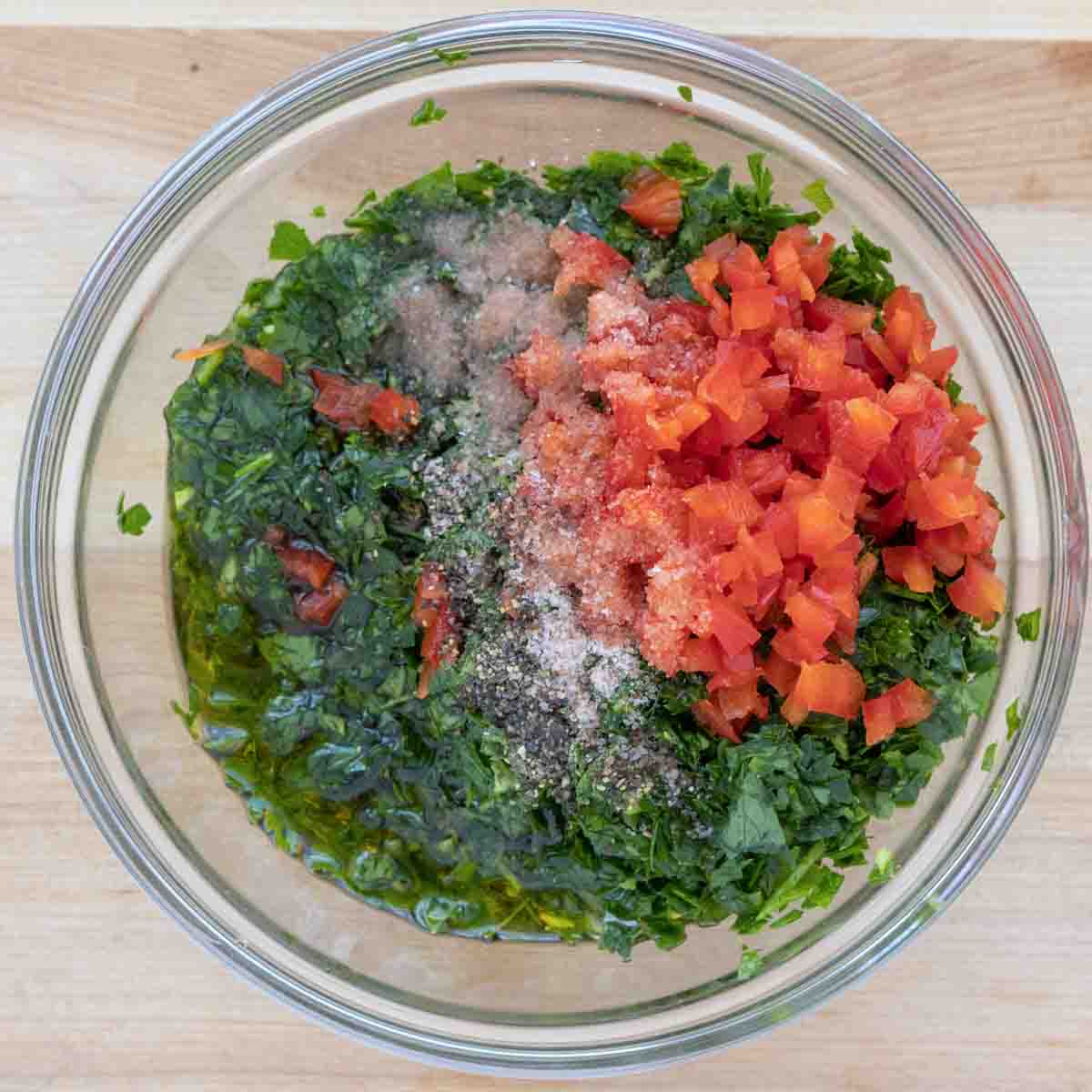 ingredients for recipe in glass bowl