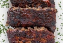 pinterest image for oven baked baby back ribs