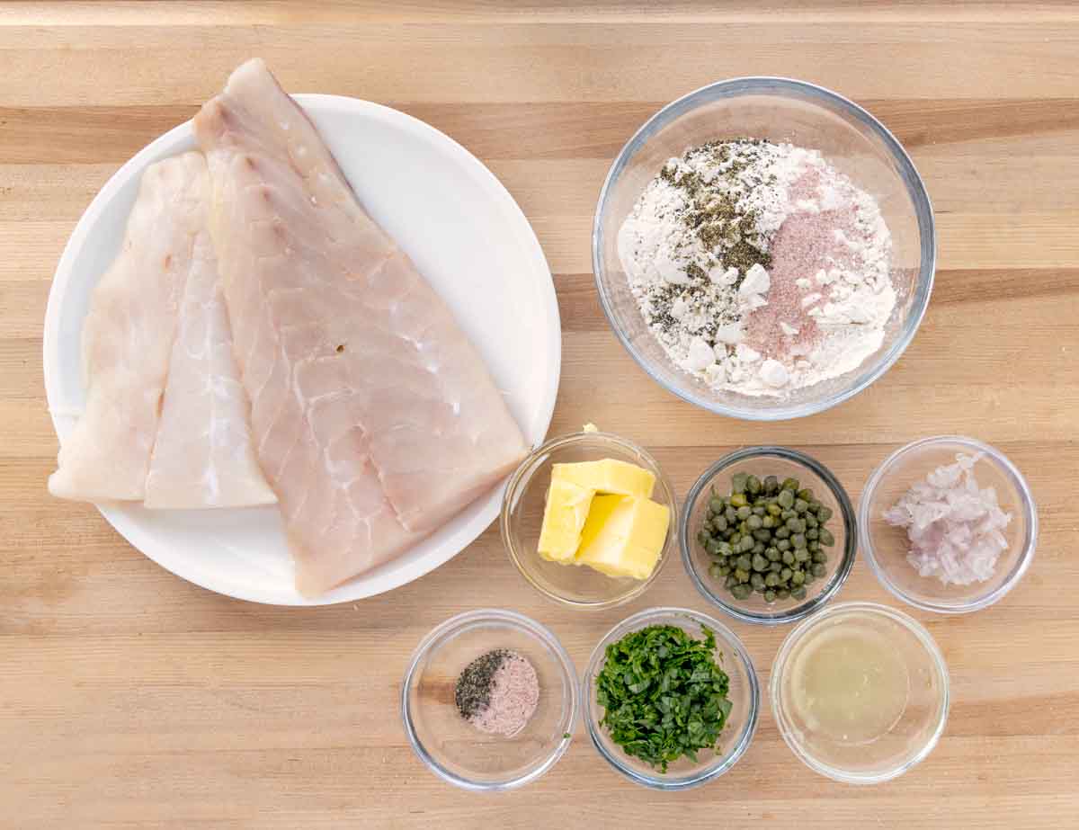 ingredients to make pan seared rockfish