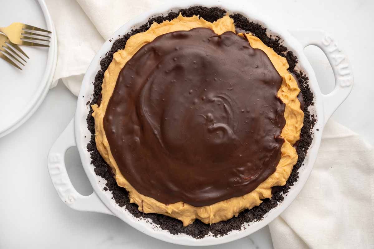 whole unsliced peanut butter pie