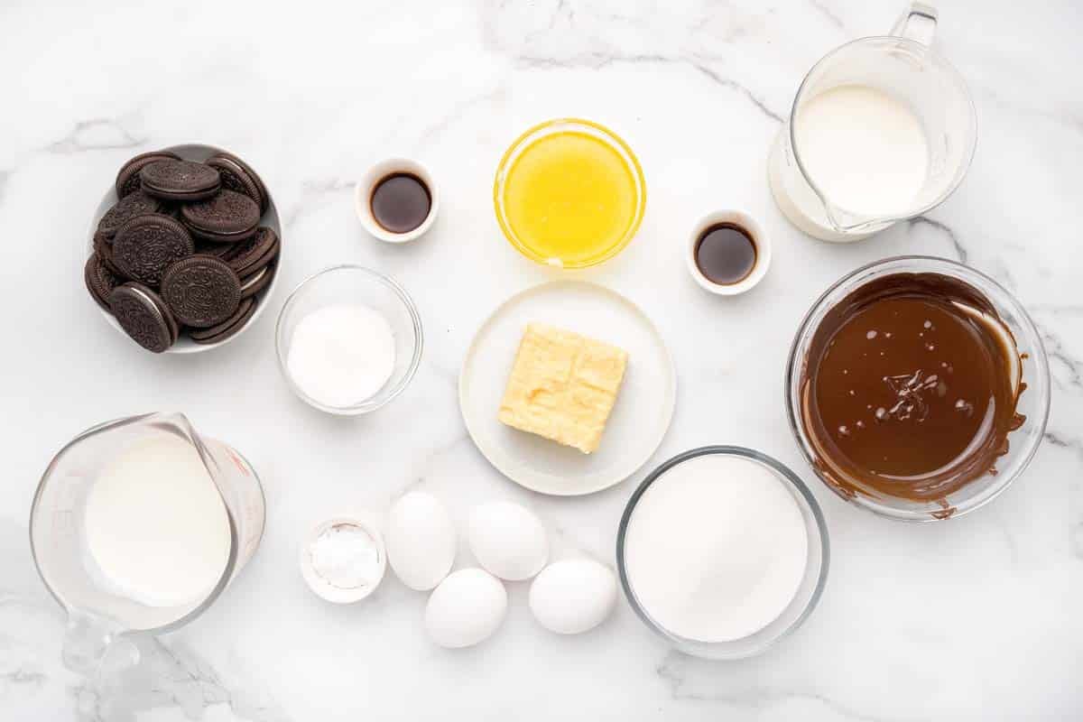 ingredients to make chocolate silk pie