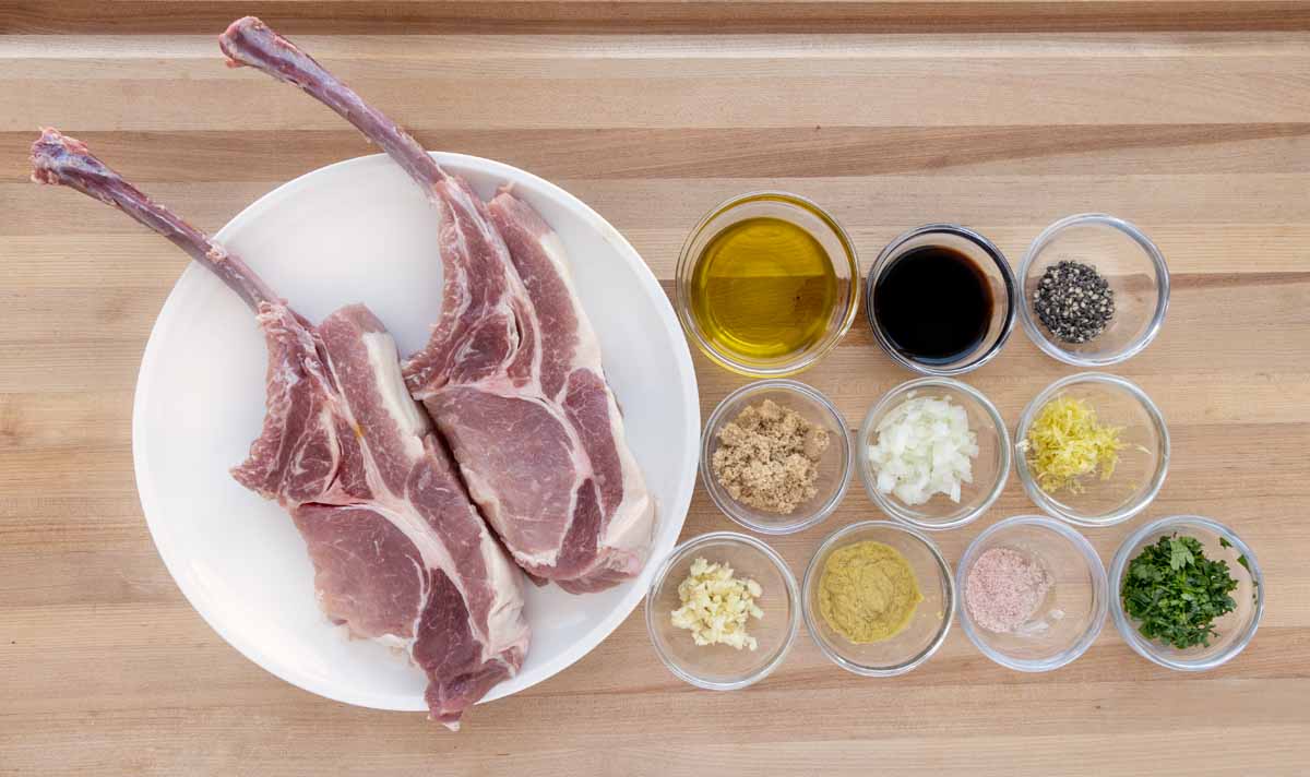 ingredients to make marinated pork chops