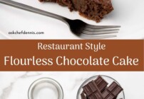 Pinterest image for flourless chocolate cake