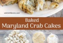 Pinterest image for maryland crab cakes