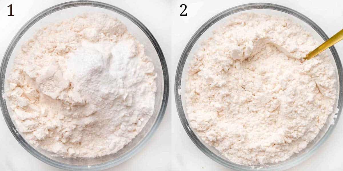 2 imagers showing flour mixture