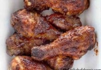 Pinterest image for Baked BBQ Chicken Drumsticks