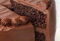 Pinterest image of chocolate cake