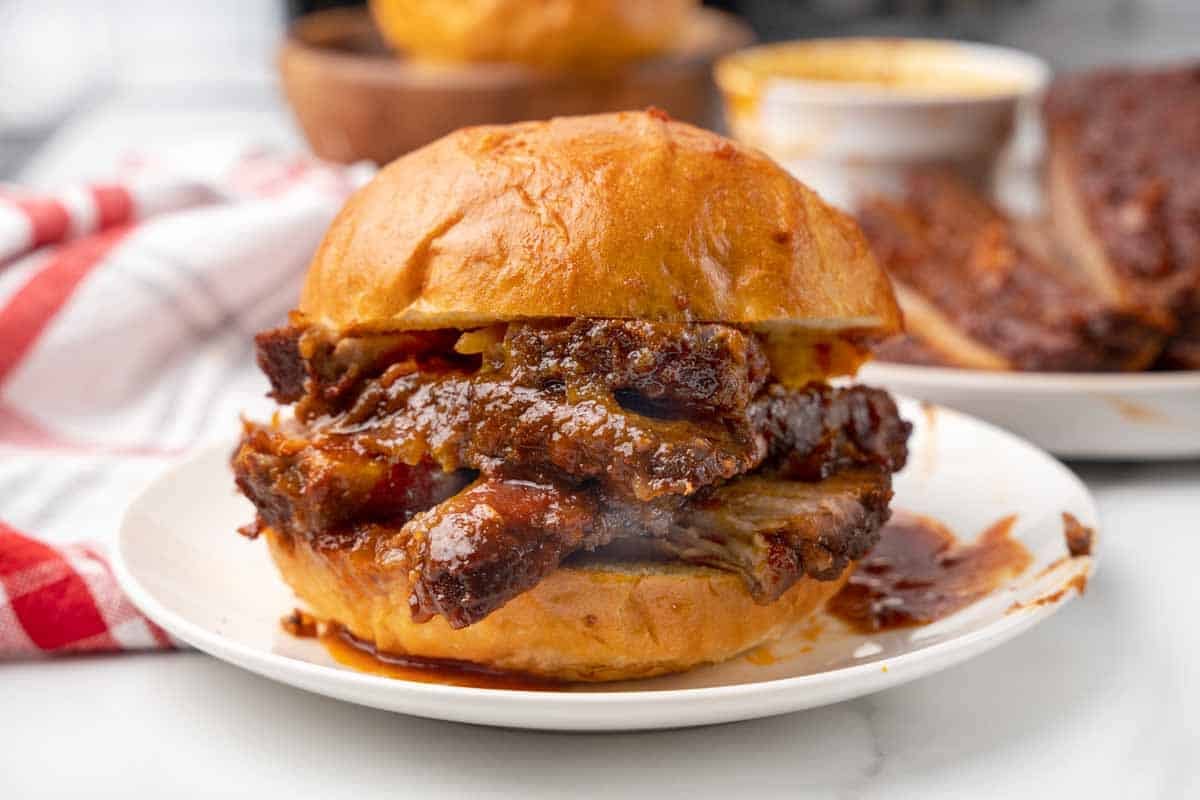 barbecue beef brisket sandwich