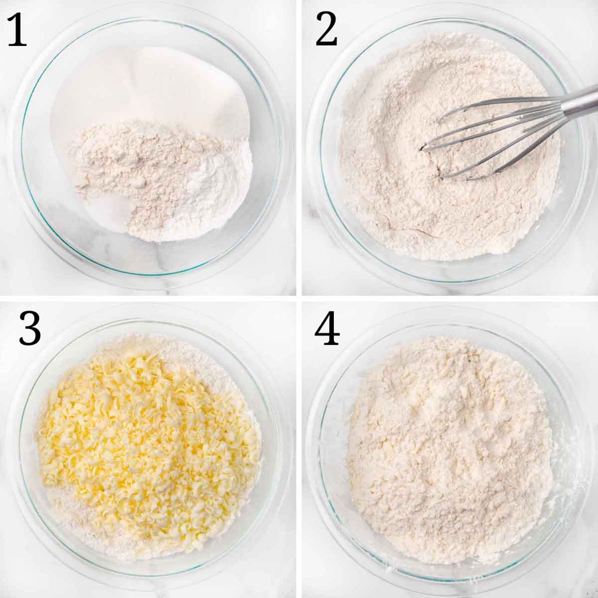 collage showing how to prepare flour