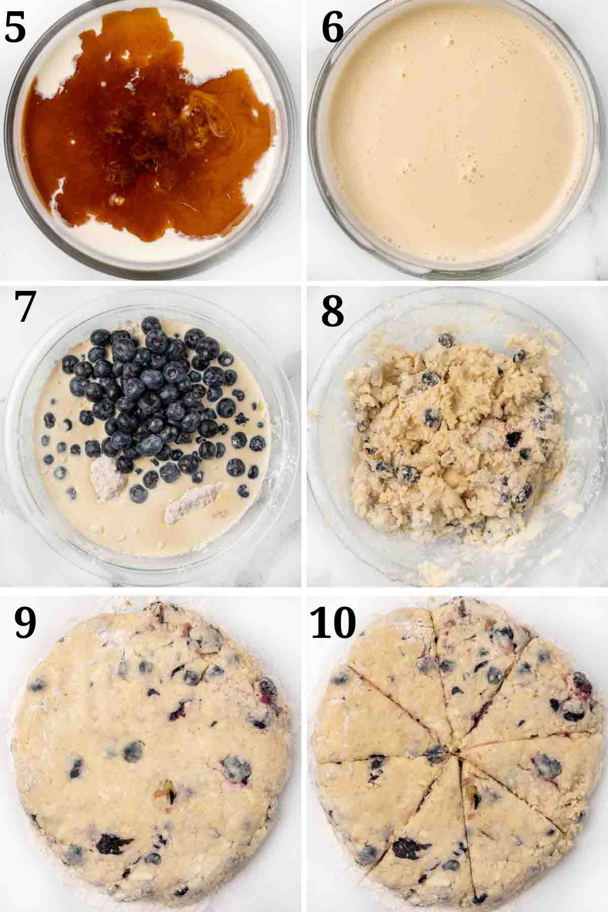collage showing how to make dough