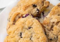 Pinterest image for blueberry scones.