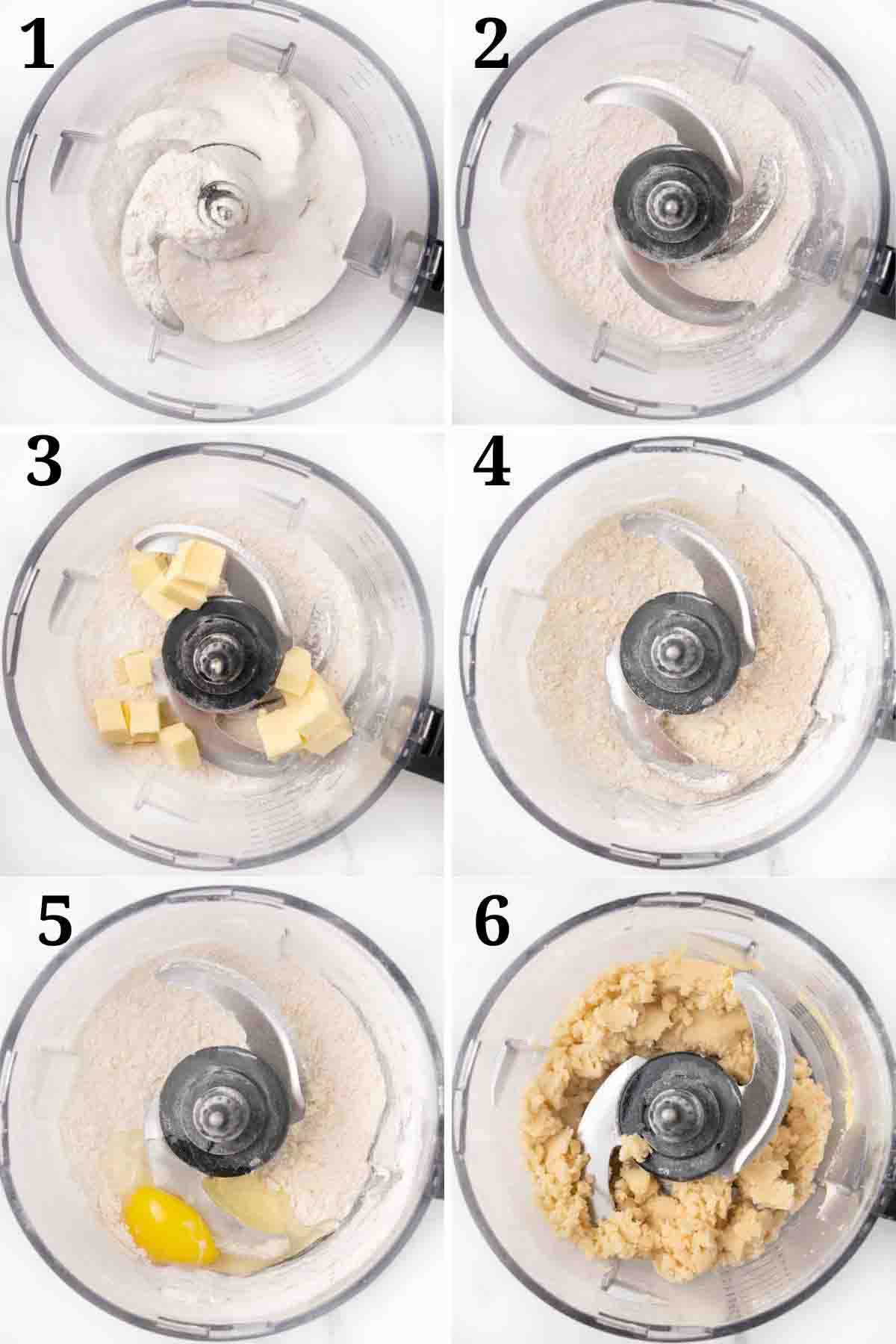 collage showing how to make pie crust.