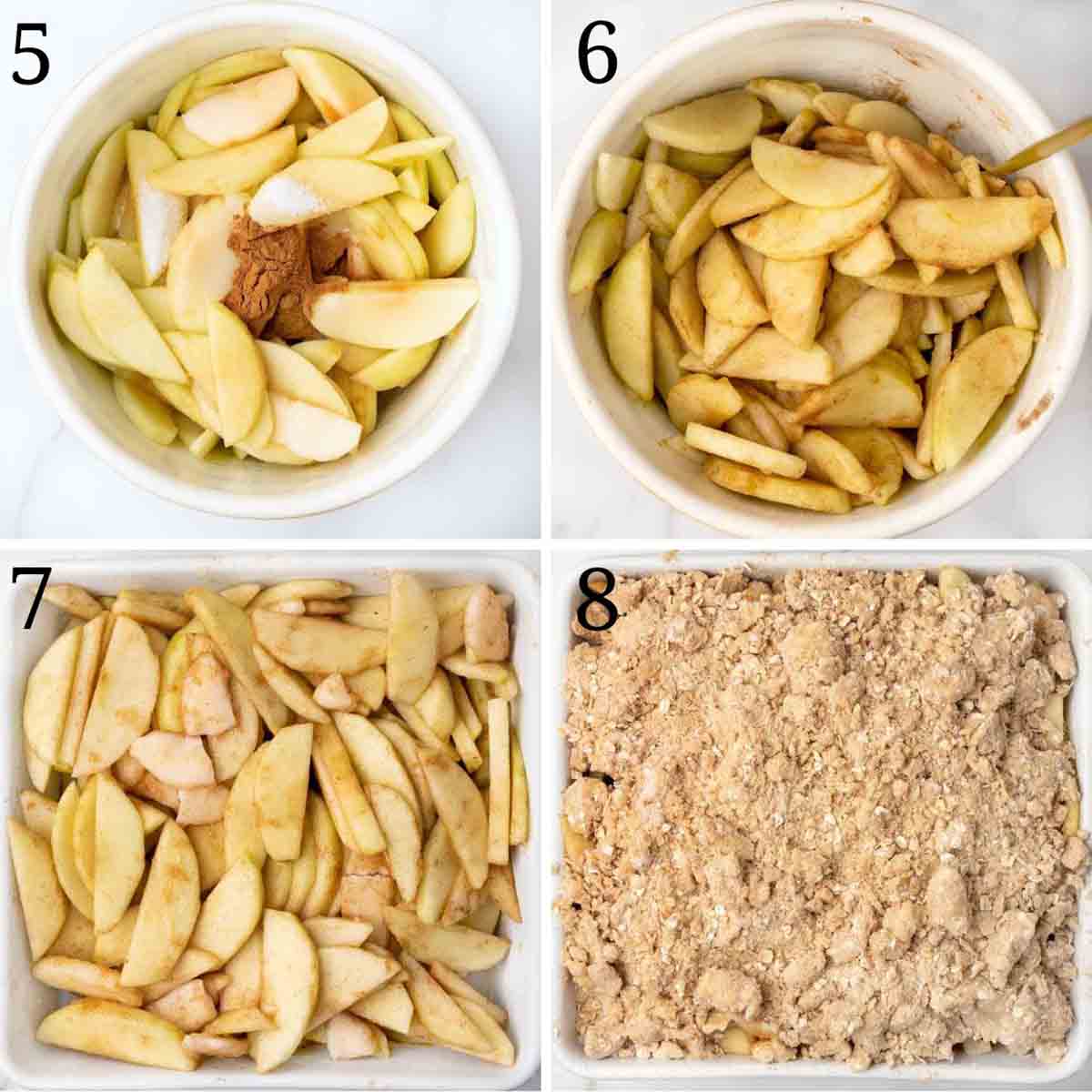 collage of images showing how to assemble recipe