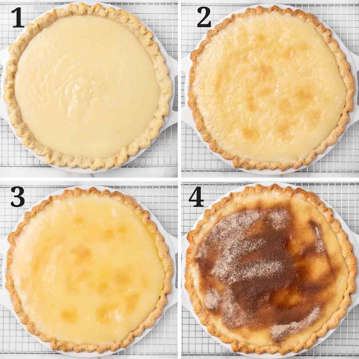 collage showing how to bake pie.