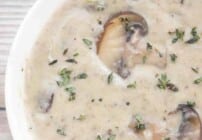 Pinterest image for mushroom soup