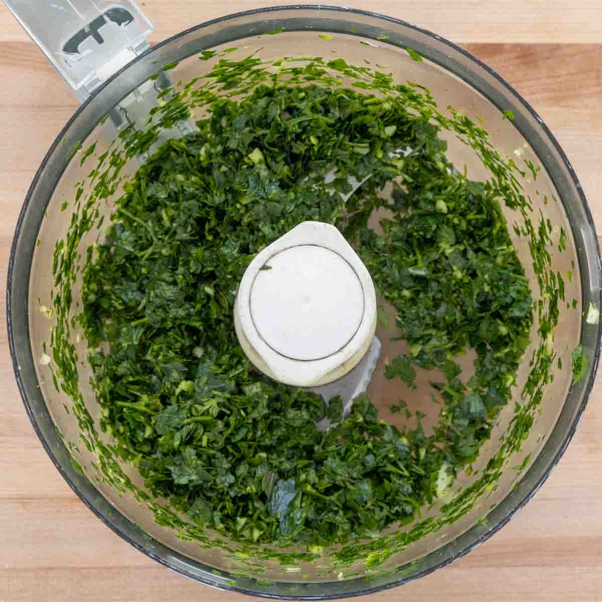 parsley in food processor