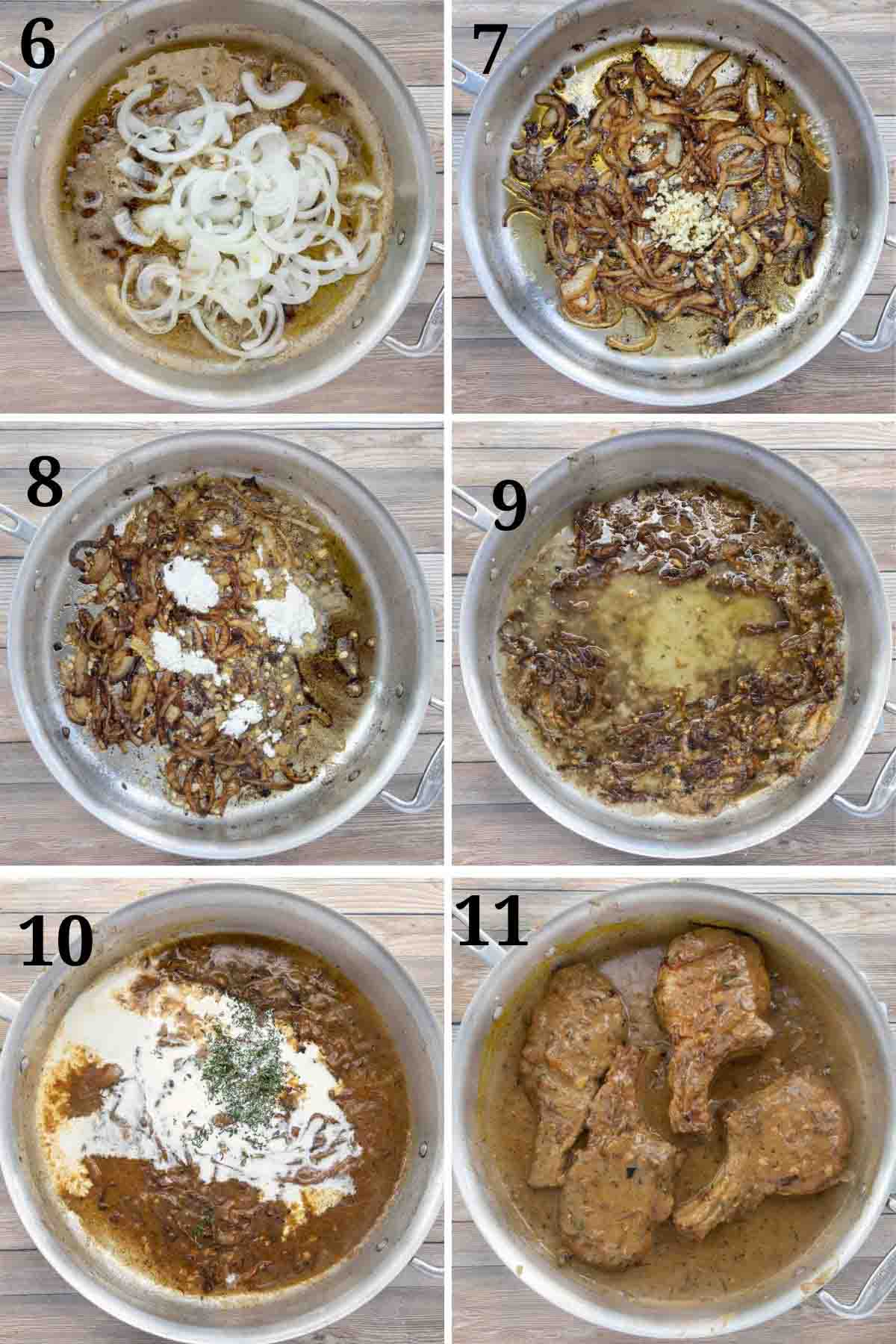 collage to showing how to finish recipe.