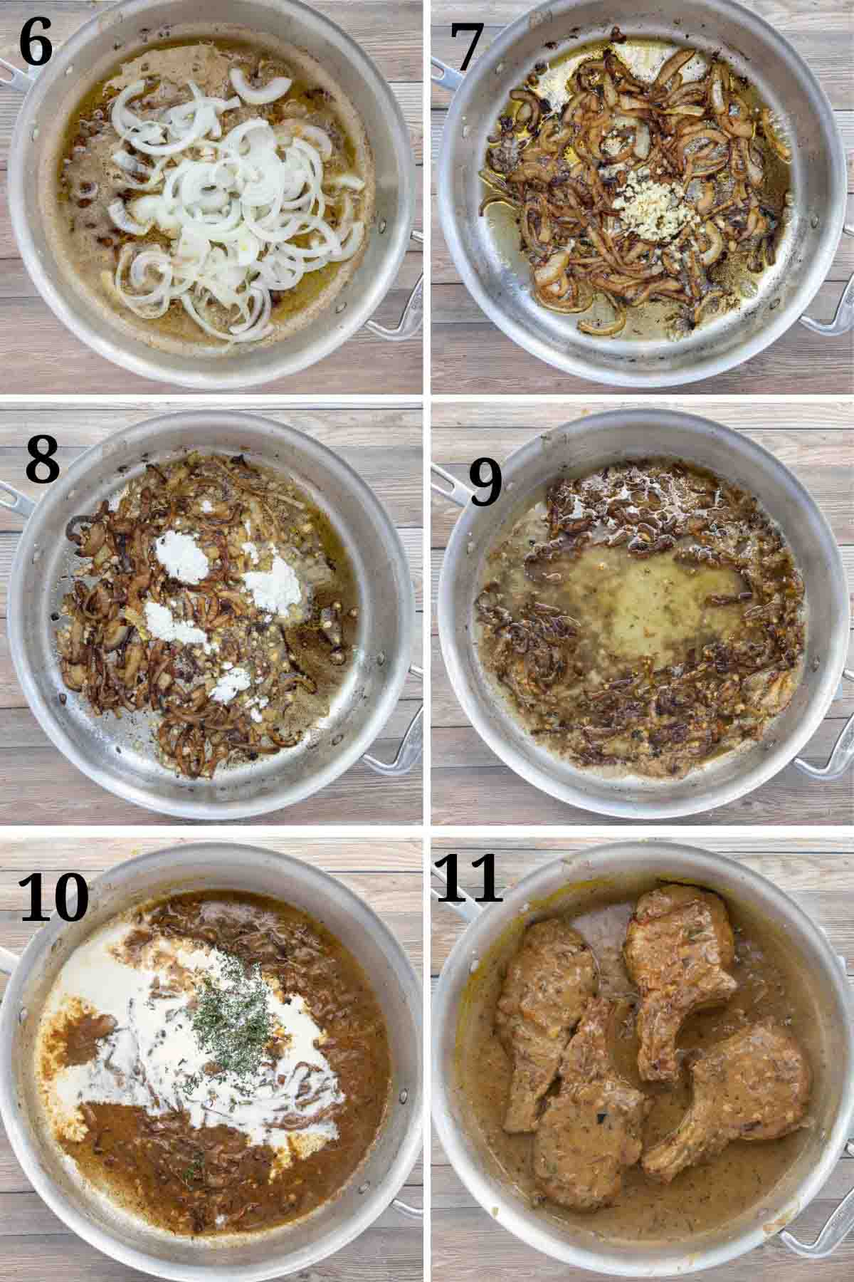 Collage to showing how to finish recipe.