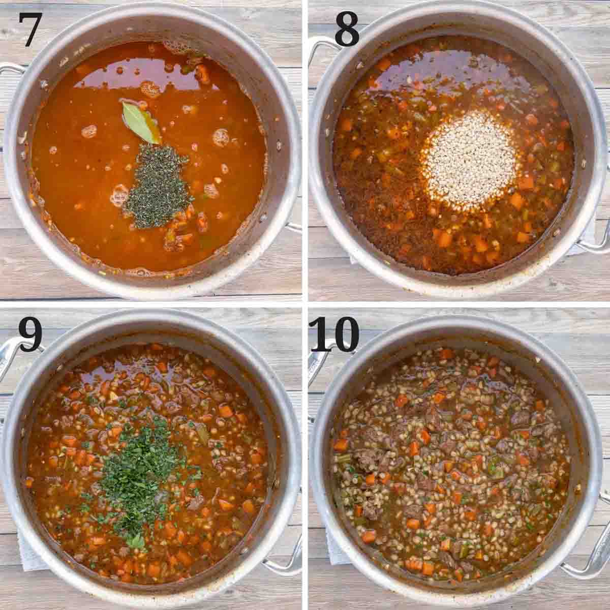 collage showing how to finish making recipe.