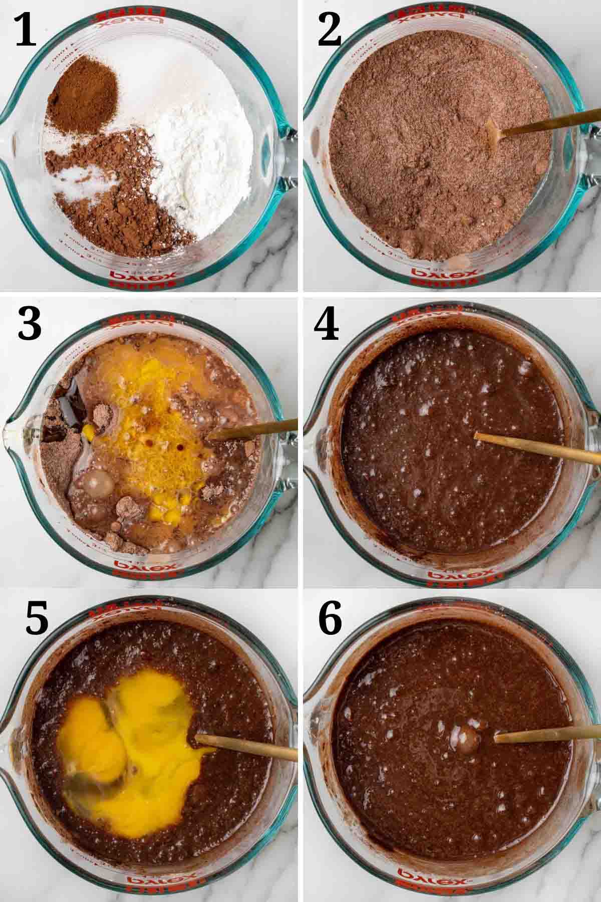 collage showing how to make filling.