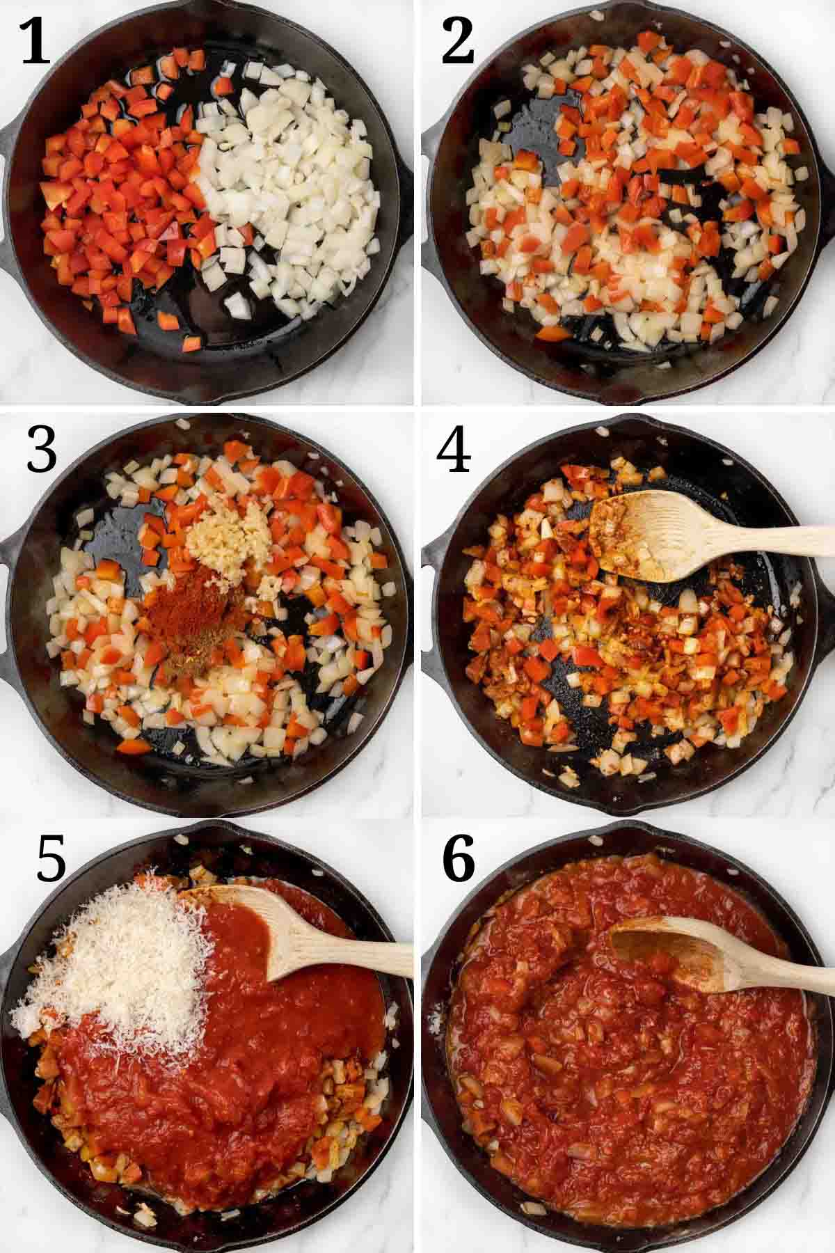 collage of images showing how to make recipe.