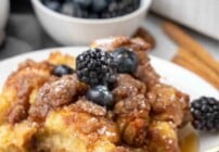 Pinterest image for French toast casserole.