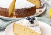 Pinterest image for lemon ricotta cake.